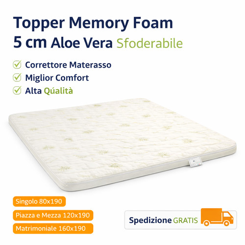 Topper memory foam - topper, 5cm